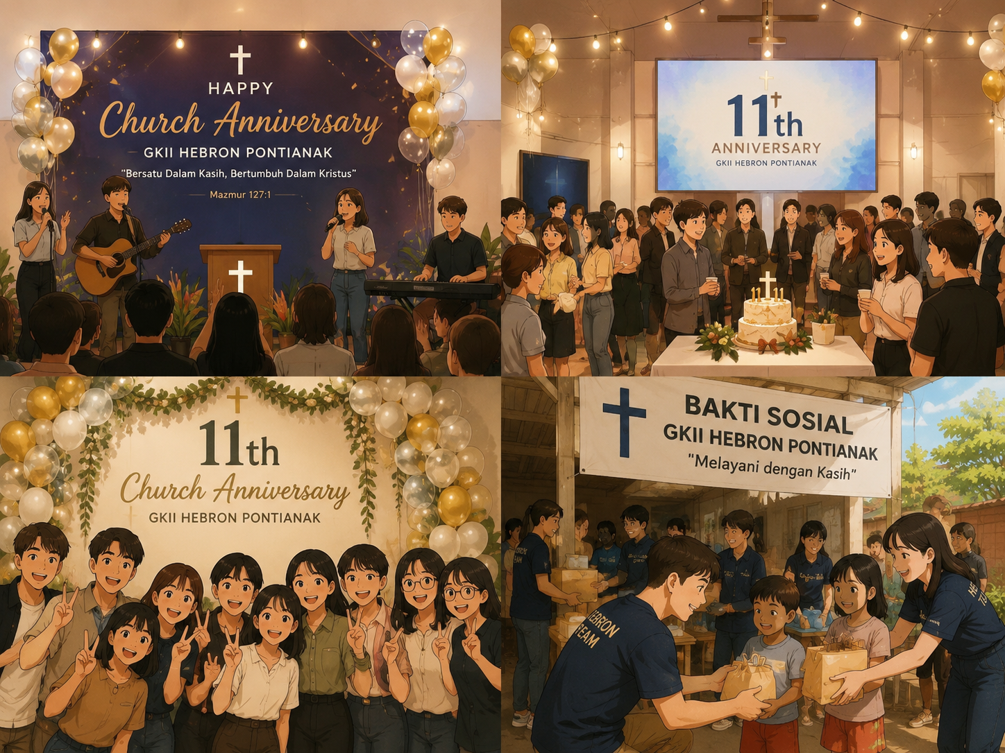 🎉 Perayaan Hari Ulang Tahun GKII Hebron Pontianak ke-11